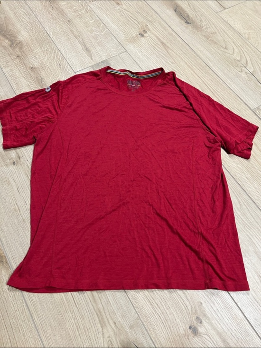 Smartwool Men's Red Short Sleeve Crew Tee - Solid Red